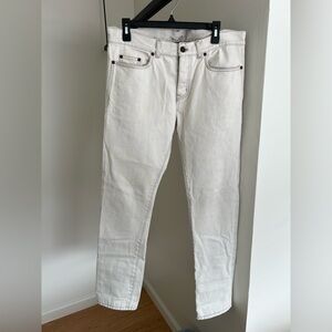Saint Laurent Slim Fit White Jeans